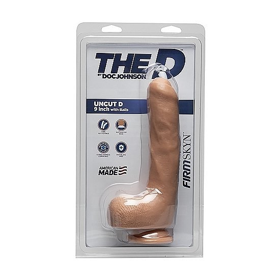 Uncut d - pene realístico firmskyn 22cm - vainilla
