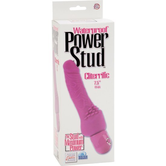 Power stud cliterrific pink vibrator realstico
