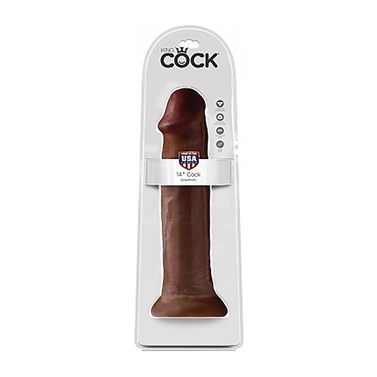 Pene realístico 36cm - marrón