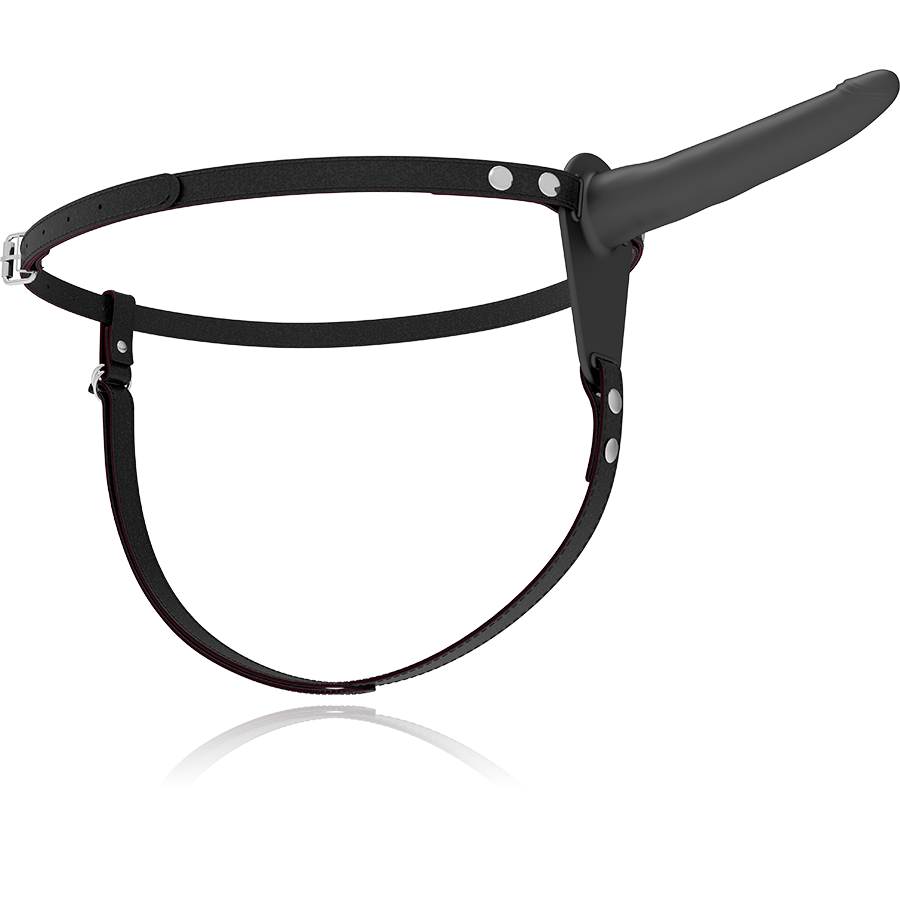 Fetish submissive arnãs silicona negro 15cm