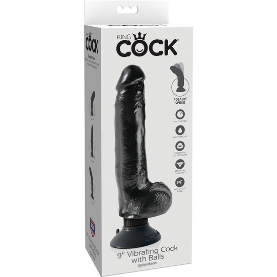 Realistic Noir King Vibrator