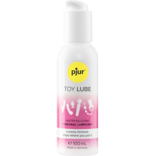 100 ml container of Pjur Woman Toy Lube water and silicone lubricant