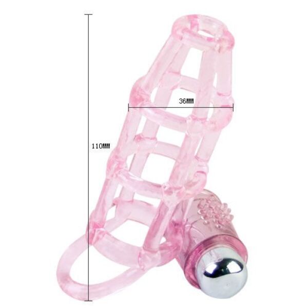 Baile BI-014076 vibrating penis sleeve with its rings and the clitoral vibrator