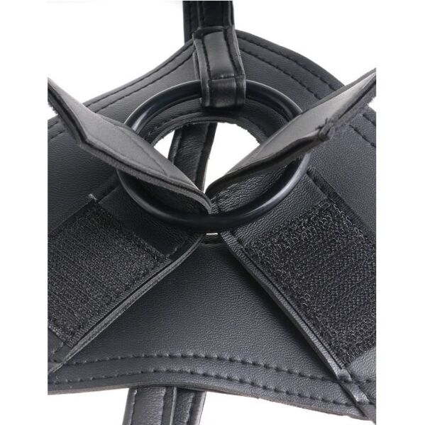 King Cock Strap-On Harness with realistic dildo, with suction cup base