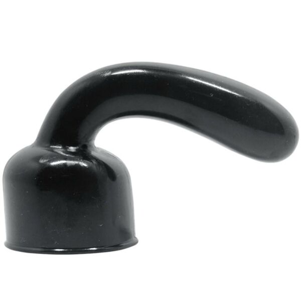 Baile Power Head interchangeable wand attachment in black, with a curved shape for the G-spot