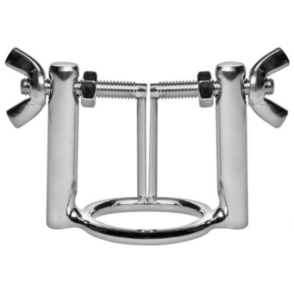 Metal Hard glans ring with urethral dilator and press