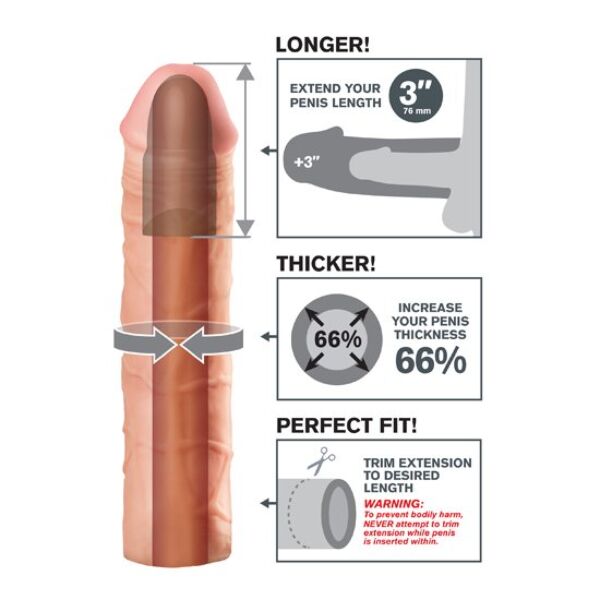 Pipedream Fantasy X-Tensions Mega 3 penis extension sleeve