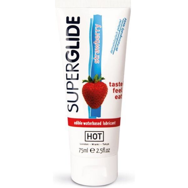 HOT Superglide edible lubricant 75 ml, available in five flavours