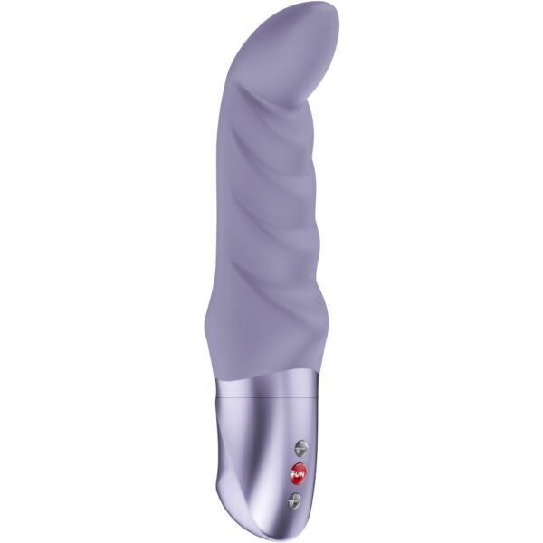 Fun Factory Abby G G-spot vibrator, with its curved tip and wavy body