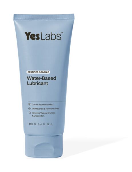 100 ml bottle of YES Labs Organic Water Based lubricant