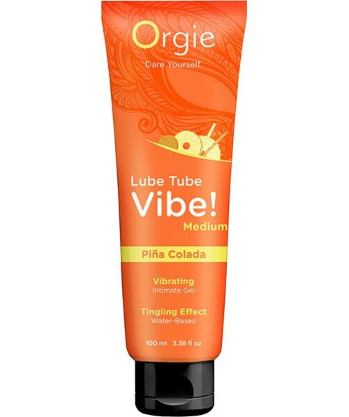 100 ml tube of Orgie Lube Tube Vibe Piña Colada lubricant