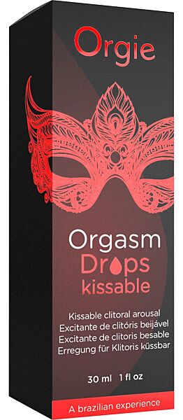 Orgie Orgasm Drops Kissable glass bottle with dropper, 30 ml