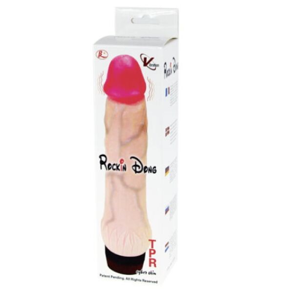 Realistic vibrating dildo Baile Rocking Dong III, with defined veins