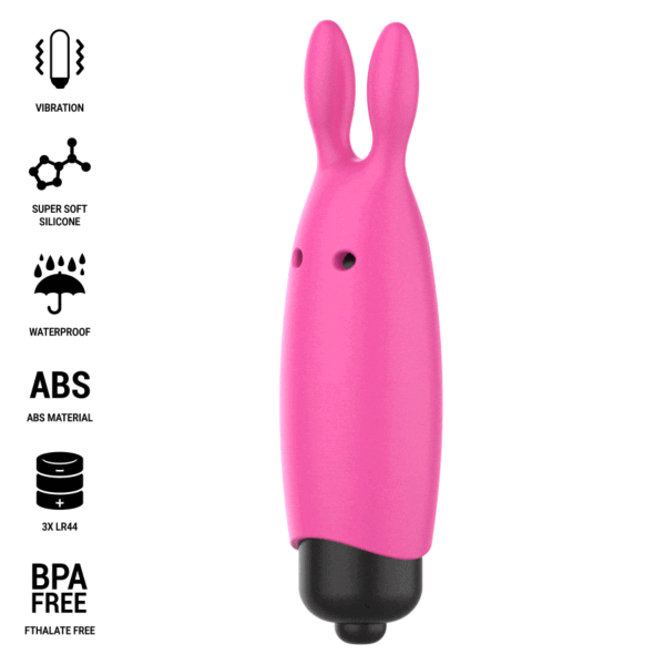 Intense Fun Hopper bullet vibrator, showing its fins and nose