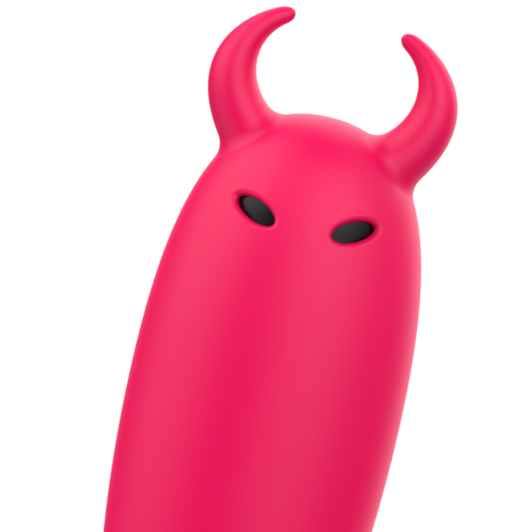 Intense Fun Scarlet bullet vibrator, 9.3 cm, with horns and a forked tail