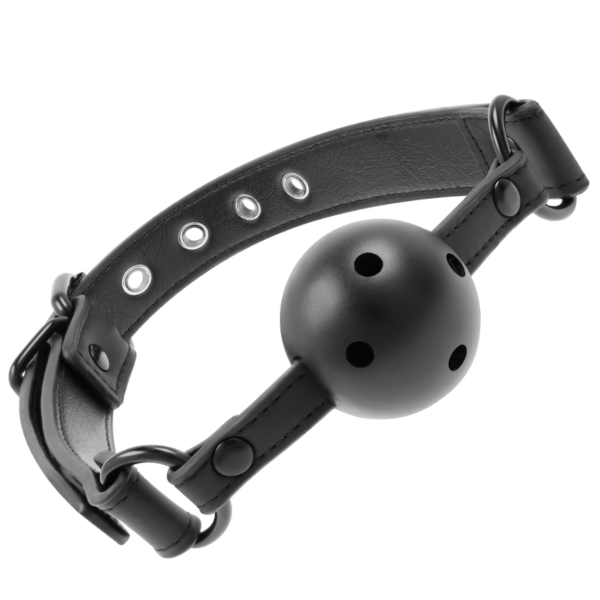 Fetish Submissive ball gag with breathing holes and adjustable strap