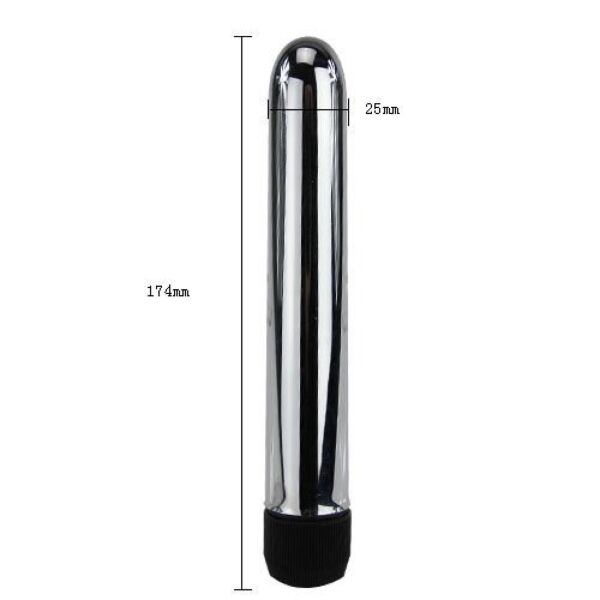 Baile BW-006002 classic vibrator with a metallic finish