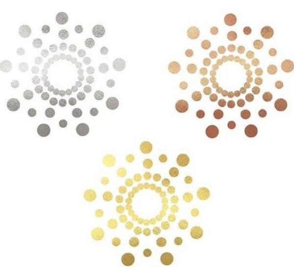 Bijoux Indiscrets Mimi Metallic metallic temporary tattoos in silver, gold and copper