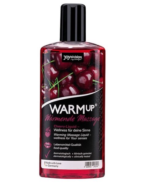 Bottle of Joydivision WARMup warming massage oil, 150 ml