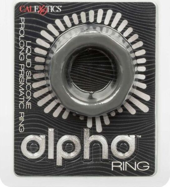 CalExotics Alpha Prolong Prismatic Ring cock ring in grey silicone