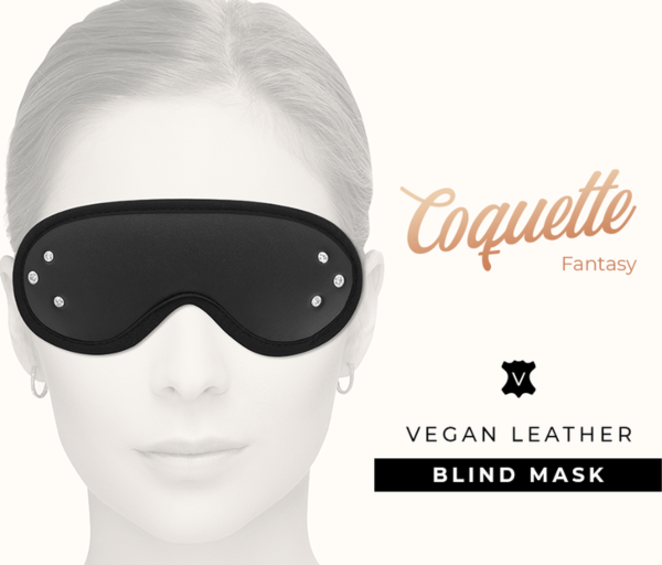 Coquette Chic Desire Fantasy vegan leather blindfold for bondage