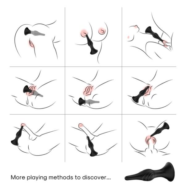 Armony vibrating butt plug with its loop-shaped base