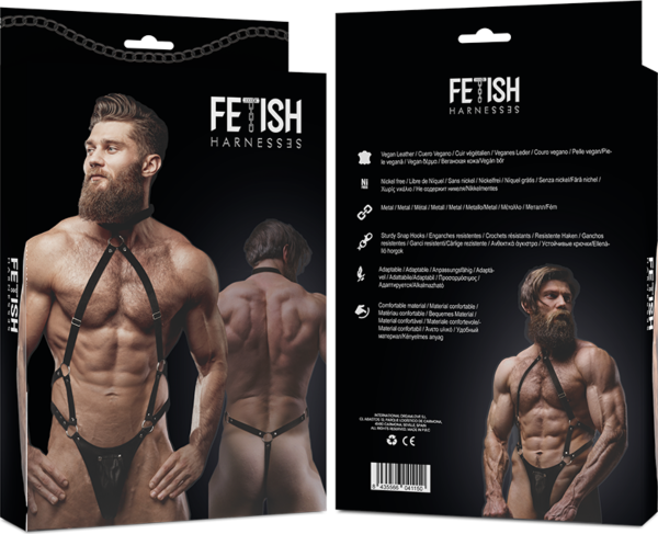 Adjustable one-piece Fetish Submissive Attitude Body Harness
