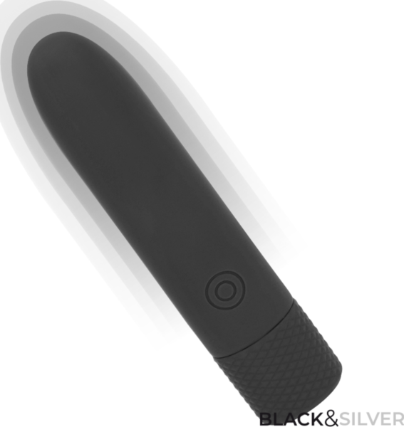 Black&Silver Geri bullet vibrator in black