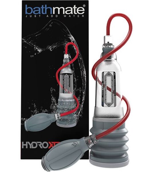 Bathmate Hydroxtreme 5 hydraulic penis pump with its hand bulb