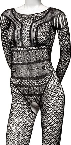 CalExotics Scandal Lace Bodysuit, full-length lace with an open crotch