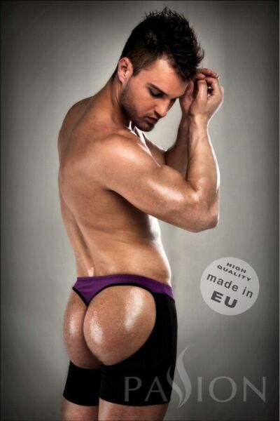 Envy Passion men's boxer shorts, black and lilac