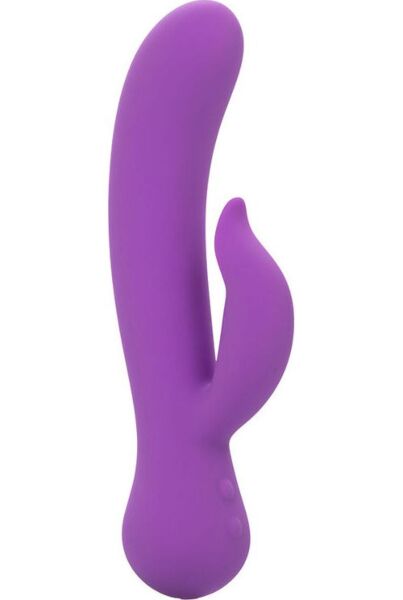 CalExotics First Time Rechargeable Pleaser dual stimulation vibrator in purple