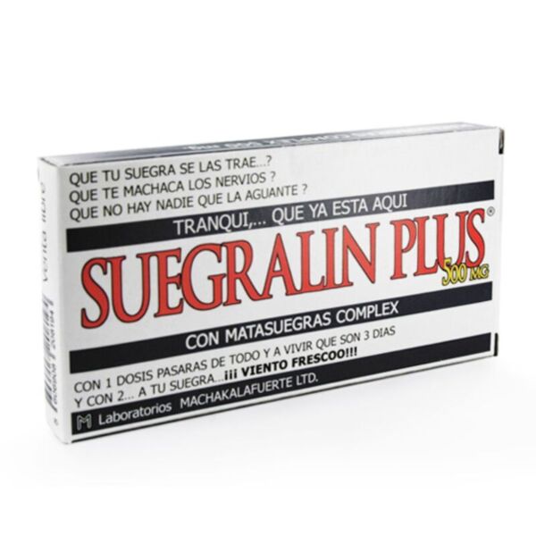 Diablo Picante Suegralin Plus novelty sweets in packaging that looks like a medicine box