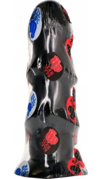 All Black Triple Wand dildo, 17 cm, with its three stacked ridges