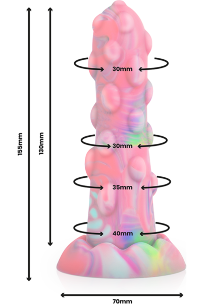 Epic Nixie silicone dildo with suction cup base