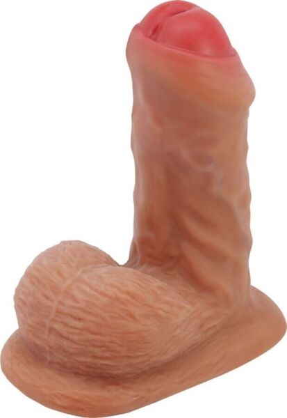 Realistic dildo Pretty Love BW-008136N with suction cup and testicles at the base