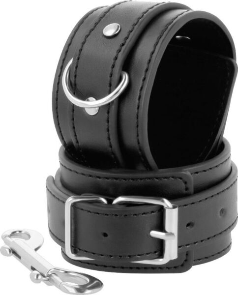 Darkness Double Strap Handcuffs, faux leather cuffs for the wrists