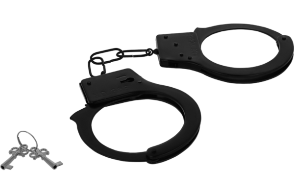 Intense Fetish metal handcuffs with their keys