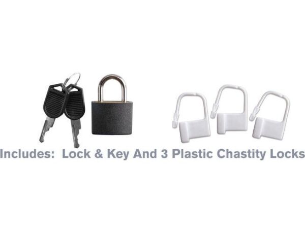 Pipedream Fantasy C-Ringz chastity cage with a silicone sleeve and a steel ring