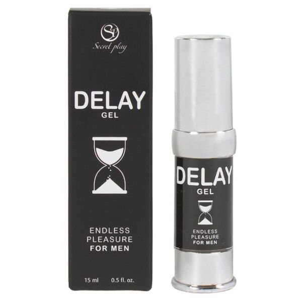 Secret Play Endless Pleasure delay gel in its 15 ml airless bottle