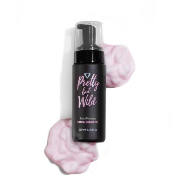 Bottle with foaming pump of the Foaming Shower Gel Pretty But Wild by Secret Play, 200 ml
