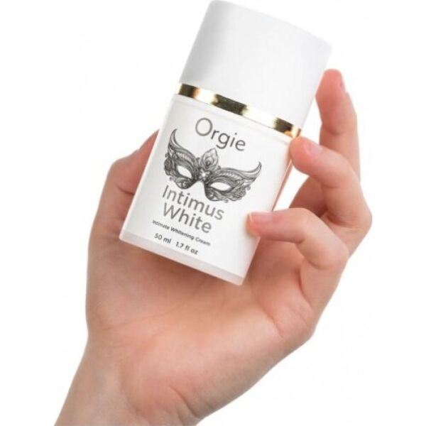 Orgie Intimus White intimate whitening cream in its 50 ml airless pack