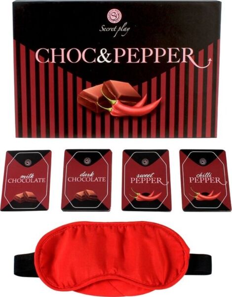 Secret Play Choc & Pepper card game with its chocolate and spicy cards