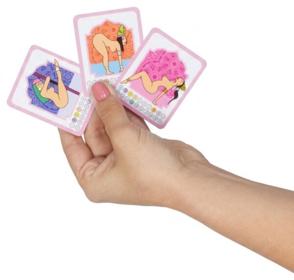 Secret Play Kamasutra Play card game with its position cards and the sand timer