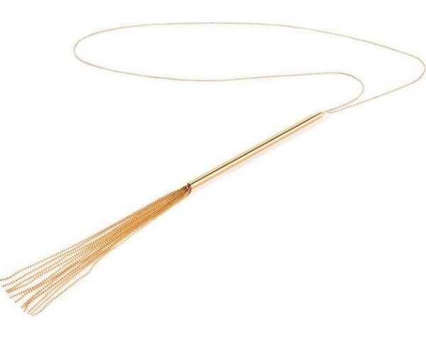 Magnifique Necklace Whip by Bijoux Indiscrets, a necklace and whip made of gold metal chains