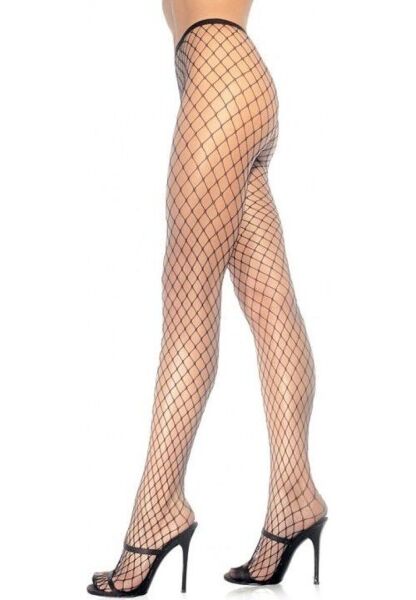 Leg Avenue Xena Diamond Tights fishnet tights in black, with a wide diamond net