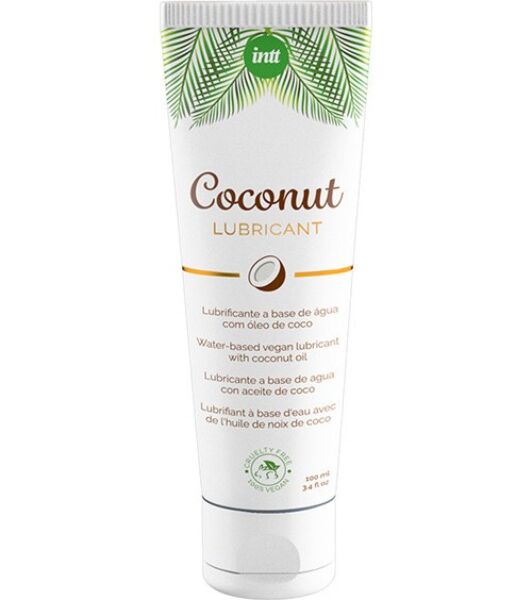 100 ml bottle of INTT Vegan Coconut water-based lubricant