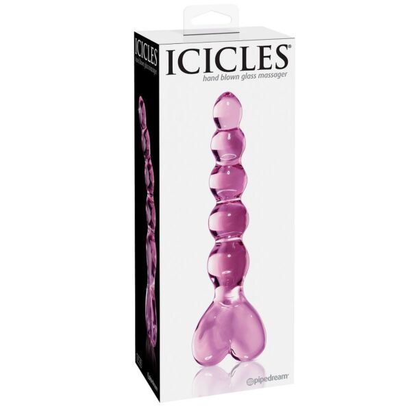 Pipedream Icicles No. 43 glass dildo with a heart-shaped handle