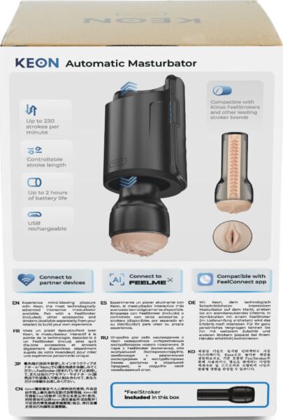 Kiiroo Keon WiFi Combo automatic masturbator with Feel Stroker