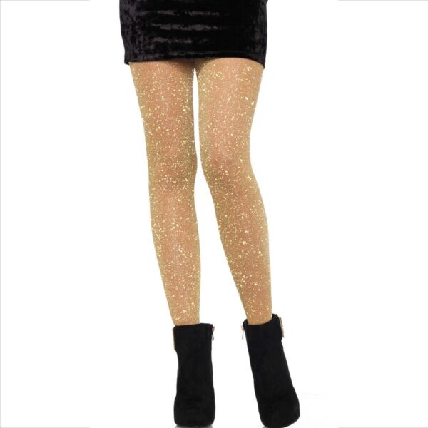 Leg Avenue Lurex Shimmer Gold sheer tights in shimmery gold